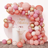 147 Pcs Rose Gold Balloon Arch Kit – Pink, Gold, White & Confetti Balloons for Parties