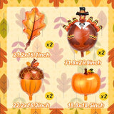Thanksgiving Balloons Fall Leaf Pine Cone Pumpkin Turkey Party Decorations