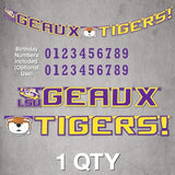 Havercamp Lsu Geaux Tigers Banner 11.5 Ft Long Ideal Lsu Decorations for Party Tailgate Party Supplies Graduation Game Day (by Havercamp)