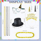 96Pcs New Year Eve 2026 Party Supplies Hats Glasses Necklaces Blowouts for 24 Guests