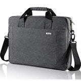 Voova Laptop Bag Case 17 17.3 Inch Computer Sleeve Messenger Bag with Shoulder Strap Expandable Waterproof Large Capacity Business Briefcase for Work Travel Fit 17-18” Laptop, Men Women, Gray