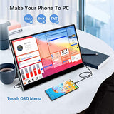 17.3" Portable Monitor Touchscreen, 300Hz Portable Monitor 1Ms Gaming Display For Laptop Game Console, Fhd 100% Srgb Portable Display Support Capacitive Stylus Pen/Usb C/Mini Hdmi