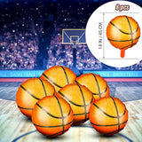 6 Pcs 18 Inch Basketball Foil Balloons Sports Birthday Party Decorations