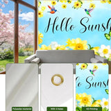 Hello Spring Banner - Hello Sunshine & Daffodil Theme - 71X43 Inches Polyester - Spring Banners For Outside - Banner For Lawn, Yard, Patio