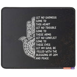 Hamsa Flowers Mouse Pad For Women - Brithday Gift For Zen, Yoga And Buddhist Symbols Mousepad - Hamsa Hand Meditation Gifts Mousemat 9.5 Inch
