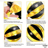22 Inch Black Gold Balloons Pack of 6 for New Year Party Decorations