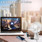 Usb Splitter 1 In 2 Out Switch, 1 Ft Usb A On/Off Switch Charger Cord, Usb 2.0 Male To Dual Female Power Cable For Data Transfer And Charging