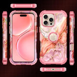 For Iphone 16 Pro Max Case,Three Layer Heavy Duty Sturdy Shockproof Protection Full Rugged Hard Pc+Soft Tpu Bumper Protective Girls Case For Apple Iphone 16 Pro Max 6.9 Inch,Gold