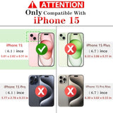 For Iphone 15 Case: Iphone 15 Phone Case With Hd Screen Protector - Military Grade Protective Cases With Ring For Iphone 15(Blue)