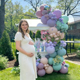 Fairy Wonderland Balloon Arch Kit, 128Pcs Pastel Pink Purple Green Balloon Garland Kit For Baby Girls Fairy First Birthday Spring Garden Tea Party Bride Baby Shower