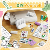 Mini Sticker Printer, Print Pods Mini Thermal Sticker Printer M02X, Stickers Maker Machine For Kids, Student, Family, Pocket Photo Printer For School For Study Note, Journal, Diy, Gift, White