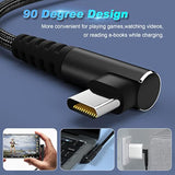Usb C To Usb C Cable 100W 1Ft 3 Pack 90 Degree Type C Cable Nylon Braided Righ