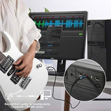 6.35Mm Male 1/4 To 3.5Mm Male 1/8 Trs Stereo Audio Cable (8 Ft), Headphone Adapter 1/8 To 1/4 Adapter For Guitar, Piano, Amplifiers, Home Theater Devices, Or Mixing Console - 8 Feet