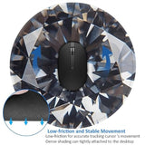 Mouse Pad Diamond Print Mouse Pads For Desk With Non-Slip Rubber Base Office Computer Round Mousepad Mouse Mat For Home Office Desk Accessories