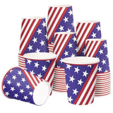 50 Pcs 4Th Of July Paper Cups - 9 Oz Disposable Cups, Coffee Cups, Hot/Cold Beverage Drinking Cups For Water Juice, Perfect For Home, Office And Party Supplies