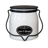 - Linen & Ashwood - Creamery Collection - 16Oz Double Cotton Wick Soy Candles With Beeswax - Long Burn Time, Made In The Usa - Non Toxic, Premium Scented Candles