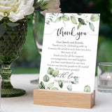 100 Pieces Wedding Thank You Cards Thank You Place Setting Wedding Greenery Place Cards 4 X 6 Inches For Party Reception Rehearsal Dinner Bridal Shower (Eucalyptus)