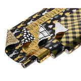 American Greetings Reversible Christmas Foil Wrapping Paper, Black and Gold, Plaid, Trees and Reindeer (4 Pack, 30", 80 sq. ft.)