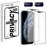 Screen Protector With Front Camera Cover Compatible For Phone 13 Pro Max/Phone 14 Plus,Hd Tempered Glass Screen Protection And Spy Cover Protect Privacy, Not Affect Face Id-2 Pack