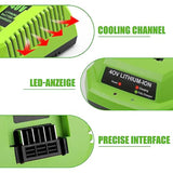 40V Charger Replacement For Greenworks 40V Battery Charger (Wall-Mountable) Compatible With Greenworks G-Max 40V Battery 29462 29472 29482 2901319 2938302 Baf702 Baf704 Baf705 L-300