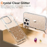 For 16 Pro Max Case Glitter, Clear Glitter Sparkly Shiny Bling Sparkle Cute Cover, Anti-Scratch Soft Tpu Slim Fit Shockproof Protective Phone Cases For Women Girls, Clear Glitter