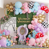 159Pcs Wonderland Balloon Arch Garland Kit Wonderland 1St Birthday Party Decorations Pastel Pink Blue Purple Metallic Gold Balloons For Onederland Baby Shower Garden Tea Party Spring Supplies