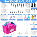 Balloon Arch Kit And Balloon Pump, 10Ft Width 9Ft Height Adjustable Balloon Arch Stand With New Designed 2 Balloon Stands Water Fillable Bases For Wedding Anniversary Birthday Party Baby Shower