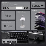 Aula WIN60 HE 60% Wired Magnetic Keyboard with Adjustable Actuation, 8000 Hz Polling Rate, Hall Effect Switches, Hot-Swap, for FPS Games (Black)