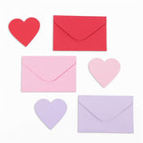 48-Pack Blank Heart Shaped Cutout Diy Greeting Cards For Valentine'S Day And Anniversary, Envelopes Included, 3 Colors, 4 X 6 Inches