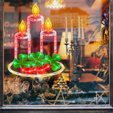 Christmas Decorations - 16" Christmas Window Silhouette Lights Decorations - 4 Pack Colour Lighted Angel ? Bethlehem Sta