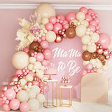 Boho Balloon Garland Arch Kit With Pink Chocolate Coloured Ivory White