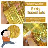 3 Pack Gold Foil Backdrop Streamers Party Decorations Photo Booth Props