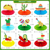 9pcs Fiesta Party Table Decorations β Mexican Honeycomb Centerpieces for Cinco de Mayo