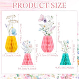 12 Pcs Wildflowers Honeycomb Centerpieces Flower Birthday Party Decoration Floral Honeycomb Spring Summer Theme Table Centerpieces Decorations For Little Wildflower Baby Shower Supplies