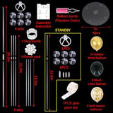 4 Set Black Gold Balloon Centerpieces For Table,Balloon Stand Kit For Black Gold Party Decor 40Th 50Th 60Th 70Th Birthday Decorations Halloween Anniversary Graduation Decorations 2025