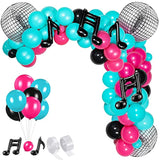 Music Note Balloon Garland Kit Rose Red Blue Black 5-10 Inch Party Decor
