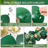 130Pcs Green Balloon Garland Kit Jungle Forest Party St. Patrick's Decor