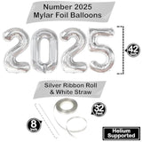 Huge 2022 Balloons Silver, 40 Inch - New Years Eve Party Supplies 2022
