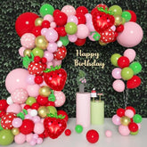 162Pcs Strawberry Birthday Party Decorations Strawberry Balloons Garland Arch Kit Berry First Birthday Party Supplies For Girls Baby Shower Summer Fruit Party Decor