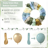 173Pcs Blue Green Balloon Garland Kit – Boho Party Arch for Baby Shower, Wedding & More