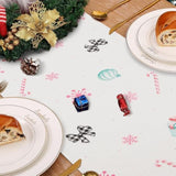 Merry Christmas Tree Table Runner 13X72 Inch Pink Green Xmas Trees Snowflakes Pine Branch Winter Holiday Kitchen Dining Table Decoration For Indoor Outdoor Home Party Décor
