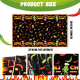 Chili Cook Off Banner 71x24in with 3-Pc Chili Pepper Tablecloth Fiesta Decor