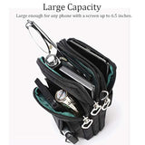 Outdoor Sweat-Proof Running Armbag Cross-Body Shoulder Casual Wallet Purse Crossbody Bag Gym Fitness Cell Phone Key Holder For 13 12 Pro Max Xs Max/Xr,Galaxy Note 10, P30 Pro,Black