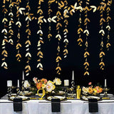 Gold Party Decorations Leaf Garland Hanging Paper Gold Leaves Streamer Banner For Wedding Engagement Bridal Shower Birthday Baby Shower Spring Summer Christmas Nature Tea Party Decorations Supplies