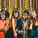 12 Pcs Happy New Year 2026 Glitter Eyeglasses: Festive Party Props & Favors