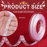 Christmas Ribbon 22Yards X 3/8Inch, Narrow White Snowflake Ribbon Chri