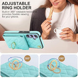Phone Case For Samsung Galaxy A16 5G/4G Wallet Cover With Tempered Glass Screen Protector And Crossbody Wrist Strap Ring Rfid Blocking Credit Card Holder Leather Cell A 16 Women Men Girls Teal