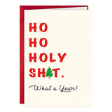 Funny Christmas Card, Merry Christmas Gift, Ho Ho Ho, Holy Shit, What A Year!