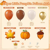 150PCS Fall Balloon Arch Kit with Brown Orange Balloons for Baby Shower Wedding