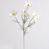 4 Pcs Artificial Wild Flower Fake Cosmos Silk Flower For Wedding Table Centerpieces Home Kitchen Garden Decor 23.6'' High (White)